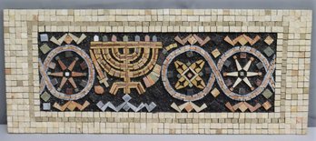 Eilon Mosaics Hand Made Natural Israeli Stone Mosaic On Wood Panel