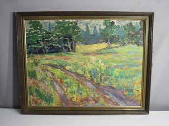 Signed Oil Painting On Board By H. Weld