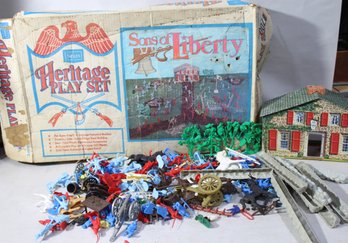 Vintage Marx 'Sons Of Liberty' Sears Heritage Playset With Box