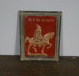 Vintage Albania Relief Prancing Horse Wall Plaque - See Photos For Condition