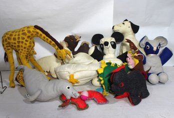 Group Lot Of Felt Handmade Animals