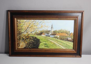 Original Landscape Oil Painting Signed Szalkai - 1993