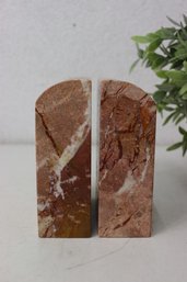 Red Jasper Marble Monolith Bookends
