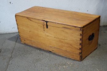 Vintage Rustic Wood Blanket Box