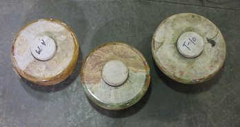 Three (3) Marble Pedestal  Base -see Photos For Condition