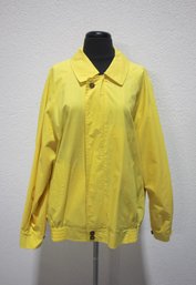Classic Charm Vintage Burberry Yellow Windbreaker Jacket With Iconic Signature Check Liner