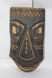 Vintage Handcrafted Wooden Mask - Made In Ecuador