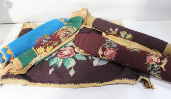 Vintage Hand-Embroidered Tapestry Panels  Floral & Nature Motifs