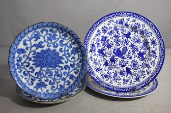 Bluebird Regal Peacock & Vintage Andrea By Sadek Blue Mum Plates