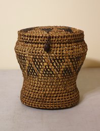 Small Lidded Woven Basket