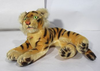 Vintage STEIFF Lying Tiger Doll Approx 9' Long