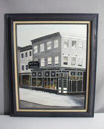 R.L. Benwitt Signed Painting  'White Horse Tavern' (1993)  Cityscape