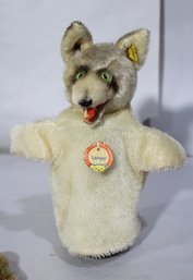 STEIFF Loopy Wolf Hand Puppet ~ 1968-78 With Tag And Bottom