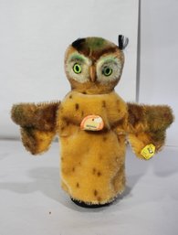 Wittie The Owl STEIFF MOHAIR Hand Puppet 50s-60s Vintage Toy Germany