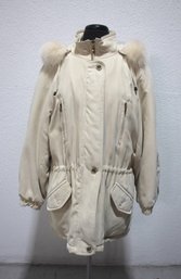 Larry Levine Sport Velvet Hooded Jacket -(size M)