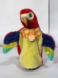 Steiff Parrot Hand Puppet With IDs Vintage Produced 1968 To 1977 Excellent Condition