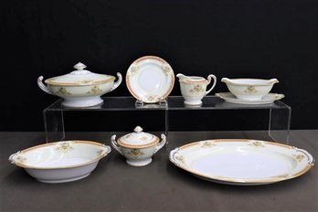 Group Lot Of Vintage SAN25 Pattern Sango China Ware Serving Pieces