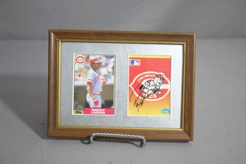 Barry Larkin Autographed Cincinnati Reds Card Display