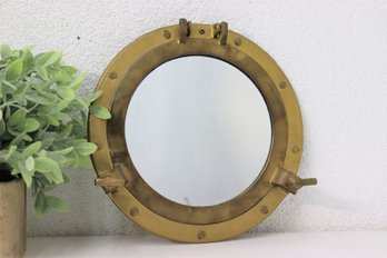 Vintage Nautical Brass Porthole Mirror