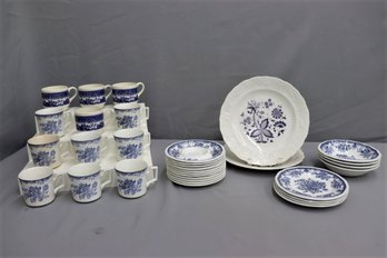 Group Lot Of Blue And White Ironstone Dinnerware - Including Kensington Balmoral 1801