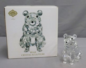 Shannon By Godinger  Bear Crystal Sculpture, With Original Box