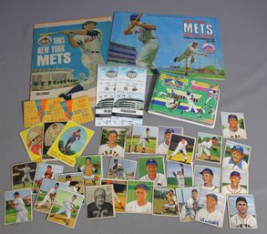 Vintage New York Mets Memorabilia Collection With Signed Cards And Programs