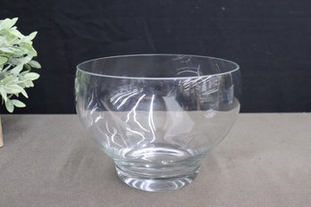 Glass Crystal Punch/Fruit Bowl (small Flea Bite Chip On Rim)