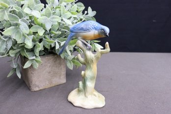 Vintage American Pottery Brad Keeler Bluebird Figurine (molded Signature Faint)