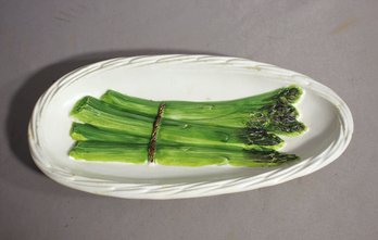 Vintage Asparagus Plate - Decorative Ceramic Platter