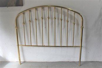 Brass  Headboard With Brass Vertical Bars With Brass Castings