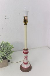 Ceramic Candlestick Style Boudoir Lamp