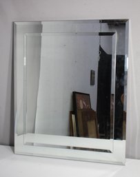 Contemporary Rectangular Mirror With Beveled Edges