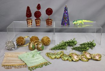 Group Lot Of Table Dress Decor Items And Ornaments