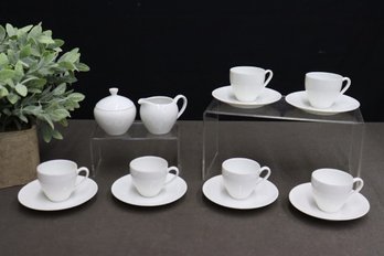 Arzberg Bavarian Porcelain Coffee Cups/Saucers (6) And Creamer/Sugar Set (1)