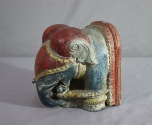 One (1) Indian Wall Mounted Figure  Of A Elephant
