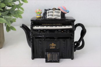 Black And White Piano Ceramic Novelty Tea Pot