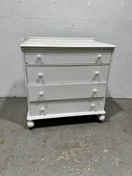 Vintage White Paint Chest Of Drawers