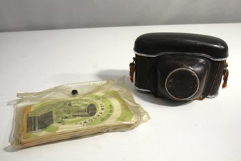 Vintage Ricoh 500 Rangefinder Camera With Original Manual And Case