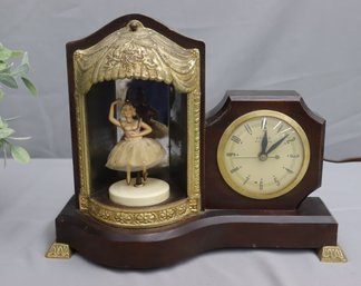 Vintage United Corp Animated And Musical Ballerina Clock (clock Does Not Work, Music Box For Ballerina Does)