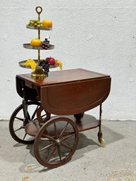 Vintage Hathaway Furniture Wooden Tea Cart