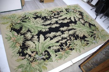 Very Fine Needlepoint Rug, Wool, Handmade- 109.5' X 71'