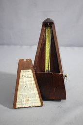 Metronome De Maelzel  Seth Thomas Clock Co., Metronome With Working Tempo Bell Setting