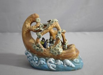 'Whispers Of The Ocean'  Ceramic Sculpture Of Seaside Serenity