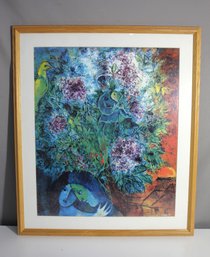 Framed Lithograph After Marc Chagall 'Evening Enchantment'