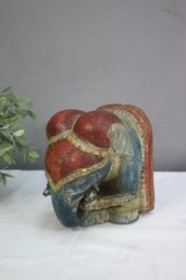 Vintage Chinese Elephant Small Ceramic Sculpture Figurine