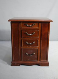 Wooden Jewelry Chest With Multiple Drawers