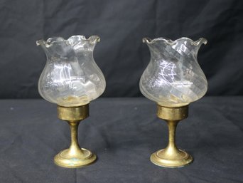 Pair Of Brass Candle Holder