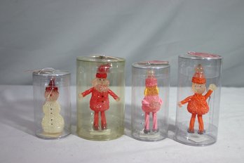 Group Lot Of 4 Christmas Figurines Gum Drops & Candycanes Novelty Ornaments