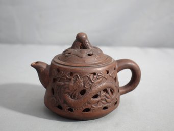Carved Clay Teapot With Stamp Mark