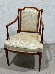 Beautiful French Accent Upholster Open Arm  Chair